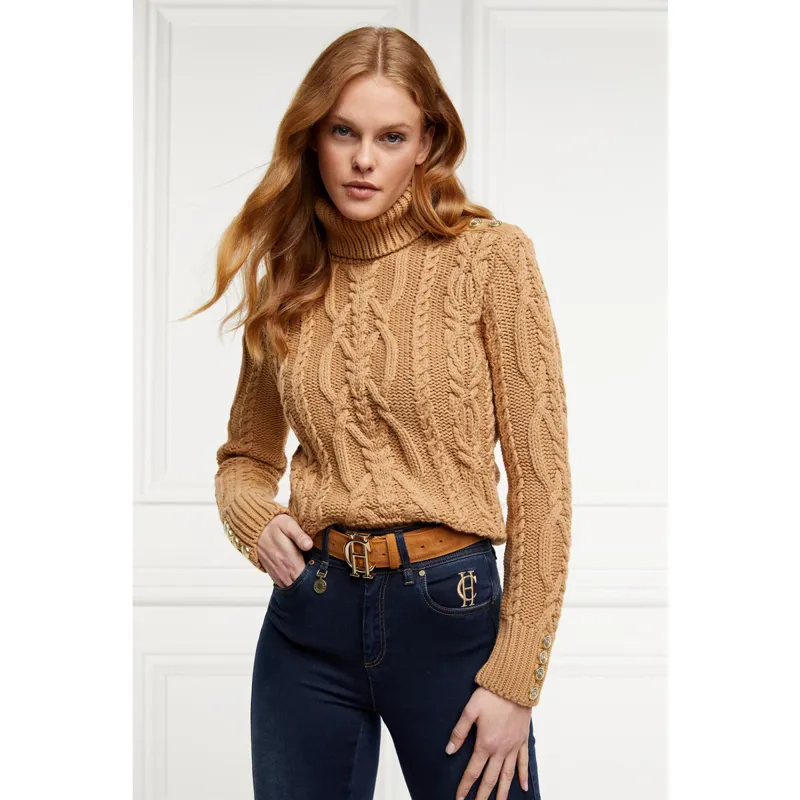 Holland Cooper Belgravia Cable Knit - Camel